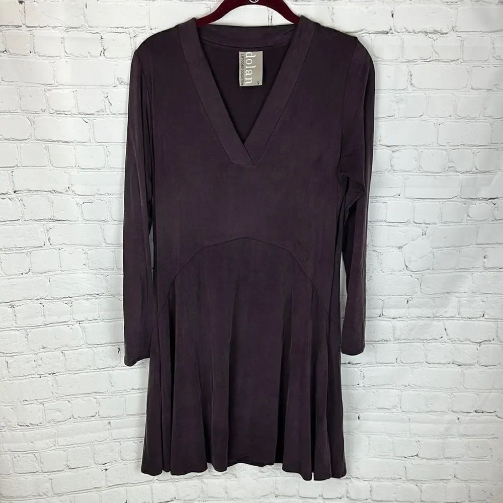 dolan Left Coast Women's Purple V-Neck Stretch Size Small Dress